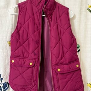 J. Crew Pink Quilted Vest